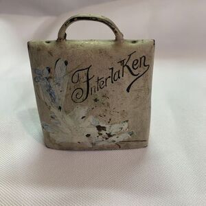 Vintage Interlaken Swiss Cow Or Goat‎ Bell Metal 3" X 2.5"